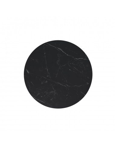 Mesa redonda Argo de porcelânico preto de 100,...