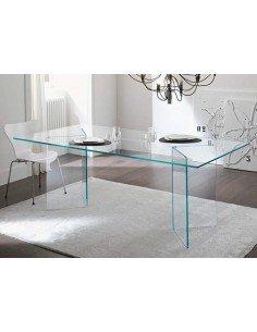 Mesa de jantar Burano 200 x 120, vidro transparente 2