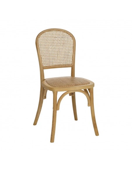 Silla de ratán REXIT en madera natural
