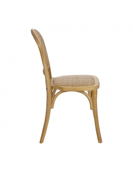 Silla de ratán REXIT en madera natural