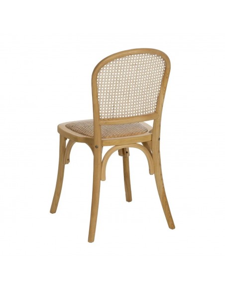 Silla de ratán REXIT en madera natural