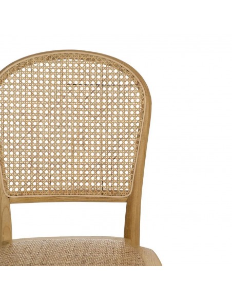 Silla de ratán REXIT en madera natural