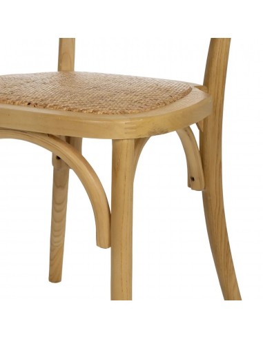 Silla de ratán REXIT en madera natural