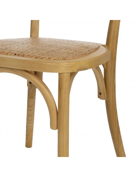 Silla de ratán REXIT en madera natural