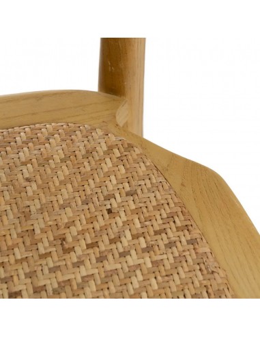 Silla de ratán REXIT en madera natural