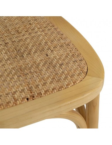 Silla de ratán REXIT en madera natural
