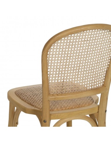 Silla de ratán REXIT en madera natural