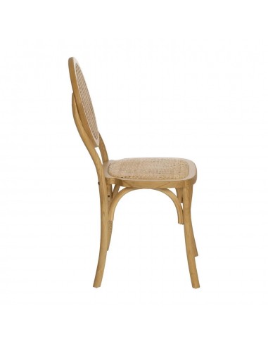 Silla medallón Thonet de Ratán Natural y Madera