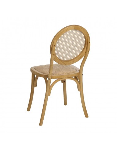 Silla medallón Thonet de Ratán Natural y Madera