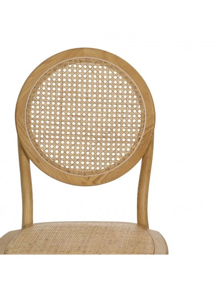 Cadeira Medalhão Thonet em ratã Natural e Madeira