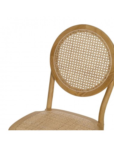 Cadeira Medalhão Thonet em ratã Natural e Madeira
