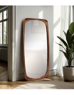 Espelho de vestário grande 175x70 em madeira de cor...