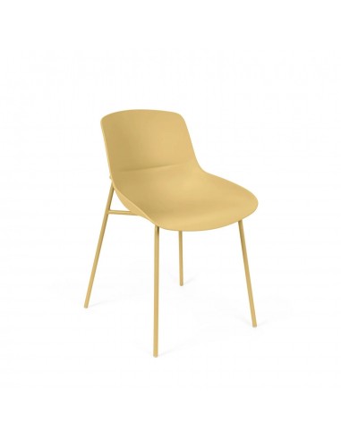 Silla LUNA Moderna Polipropileno con Patas Metálicas