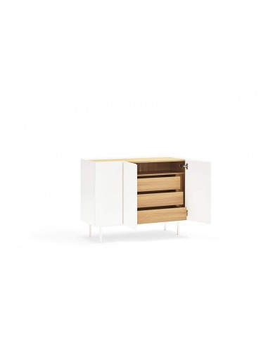 TEULAT APARADOR ARISTA 110x40, cajones Interiores lacado en blanco.