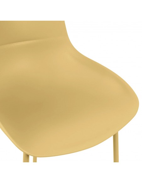 Silla LUNA Moderna Polipropileno con Patas Metálicas