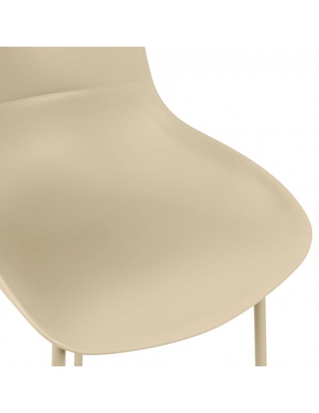 Silla LUNA Moderna Polipropileno con Patas Metálicas