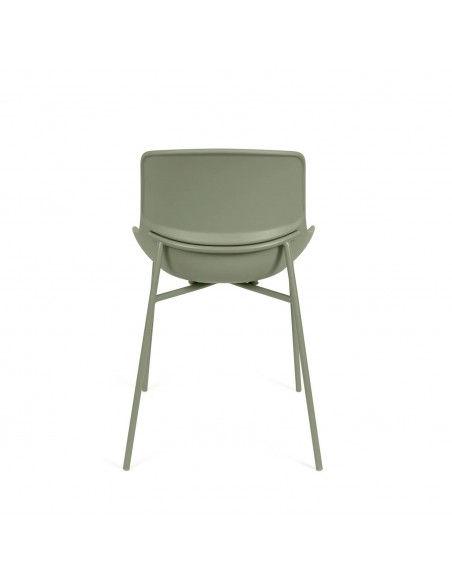 Cadeira moderna LUNA de polipropileno com pernas de metal