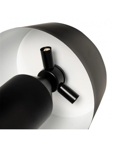 Lámpara sobremesa ILLAR, metal negro mate.