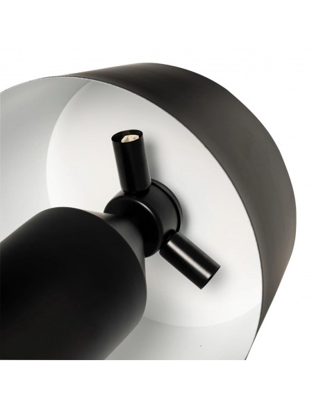 Lámpara sobremesa ILLAR, metal negro mate.