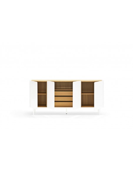 TEULAT APARADOR ARISTA 165x40, minimalista, lacado a branco.