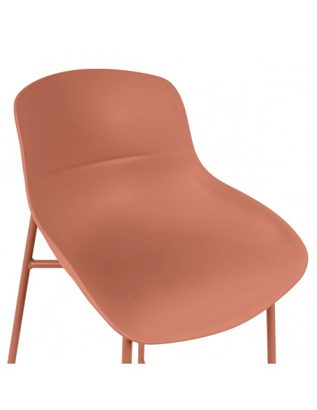 Banco moderno LUNA 66 em polipropileno com pernas em metal