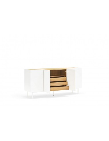 TEULAT APARADOR ARISTA 165x40, minimalista, lacado en blanco.