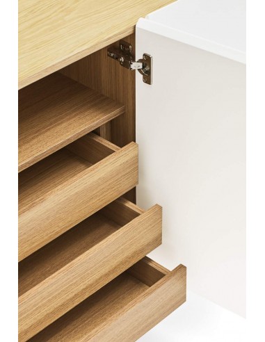 TEULAT APARADOR ARISTA 165x40, minimalista, lacado a branco.