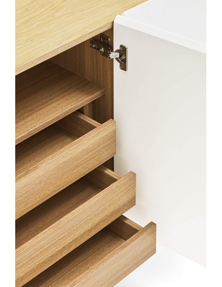 TEULAT APARADOR ARISTA 165x40, minimalista, lacado a branco.