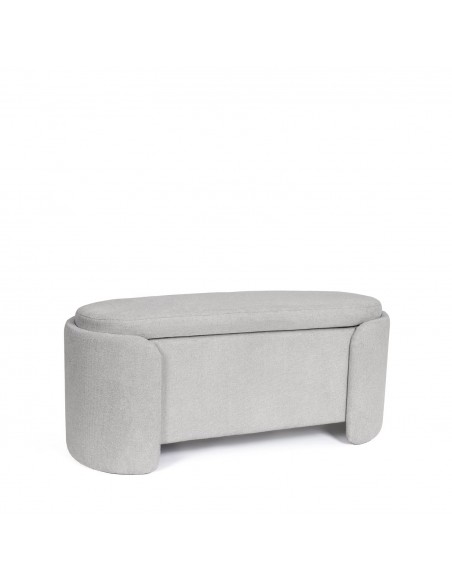 Banqueta moderna con almacenaje BERNICE en tejido STREET