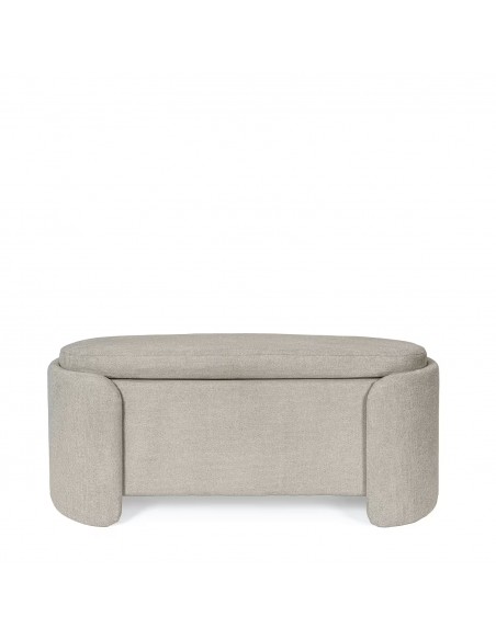 Banco de armazenamento moderno Bernice em tecido Street