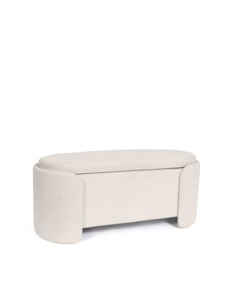 Banco de armazenamento moderno Bernice em tecido Street