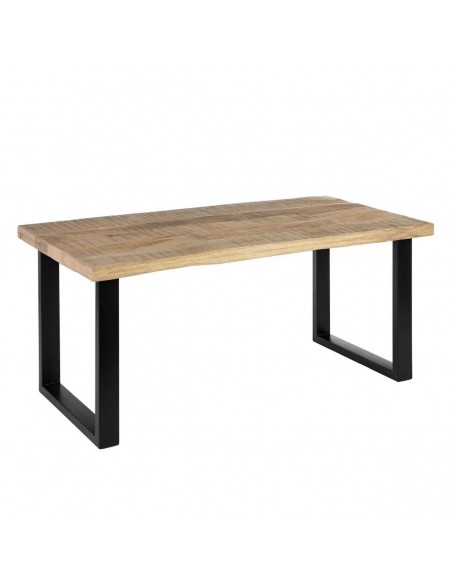 Mesa de comedor industrial OLIVER 160 x 90, madera de mango y metal negro