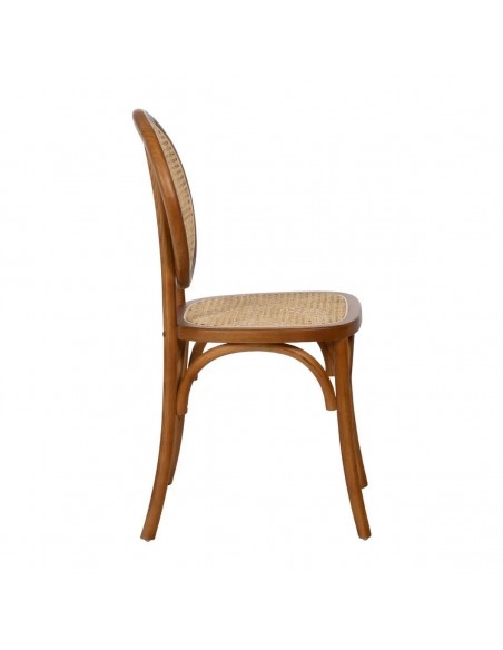 Silla medallón Thonet de Ratán madera color miel
