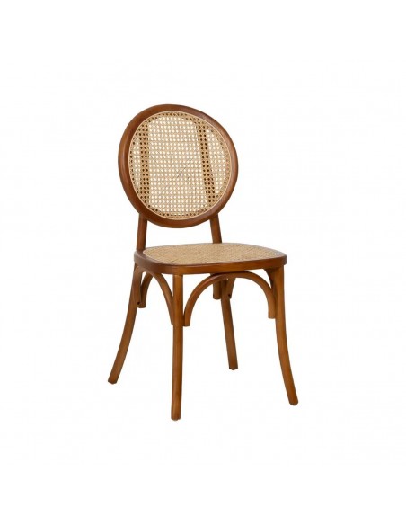 Cadeira medalhão Thonet em madeira de vime cor de mel
