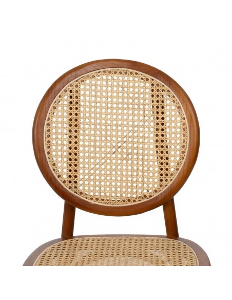 Cadeira medalhão Thonet em madeira de vime cor de mel