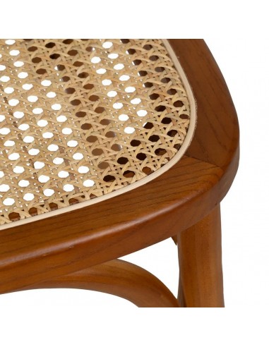 Cadeira medalhão Thonet em madeira de vime cor...