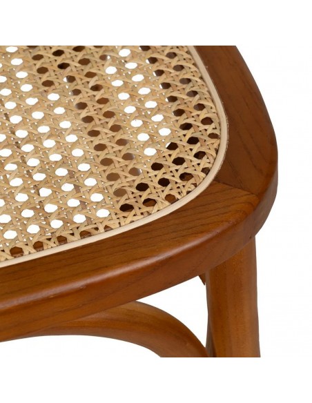 Silla medallón Thonet de Ratán madera color miel