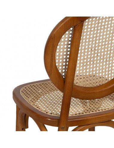 Silla medallón Thonet de Ratán madera color miel