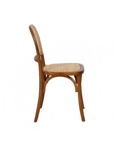 Silla de ratán colonial REXIT en madera color miel