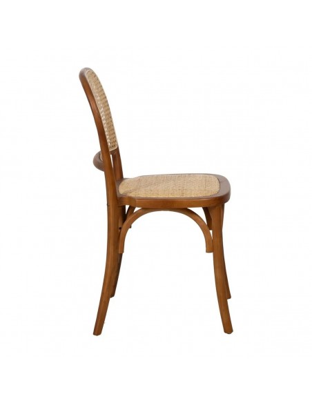 Silla de ratán colonial REXIT en madera color miel