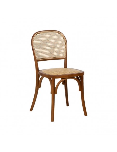 Silla de ratán colonial REXIT en madera color miel