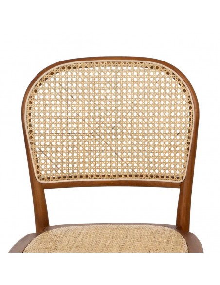 Silla de ratán colonial REXIT en madera color miel