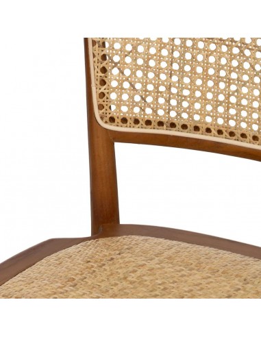 Silla de ratán colonial REXIT en madera color miel