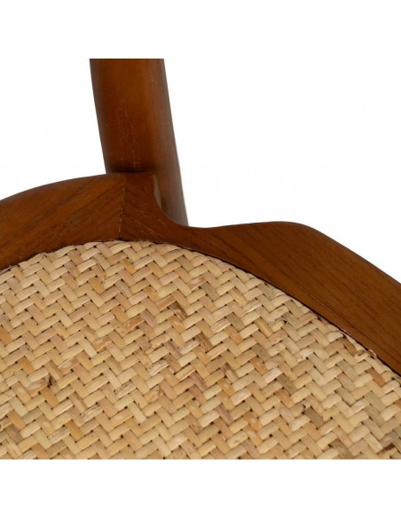 Silla de ratán colonial REXIT en madera color miel