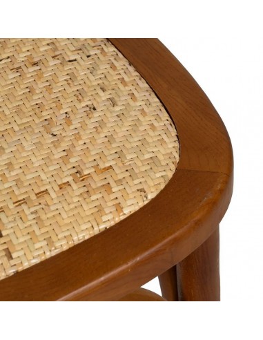 Silla de ratán colonial REXIT en madera color miel