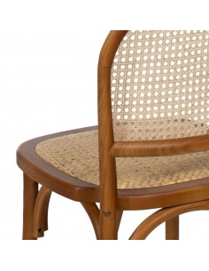Silla de ratán colonial REXIT en madera color miel 2