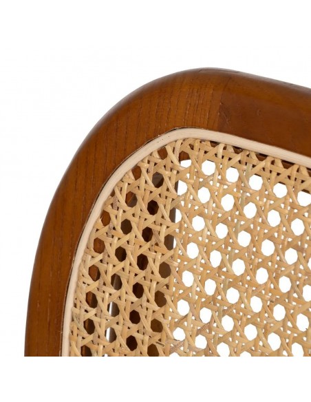 Silla de ratán colonial REXT en madera color miel