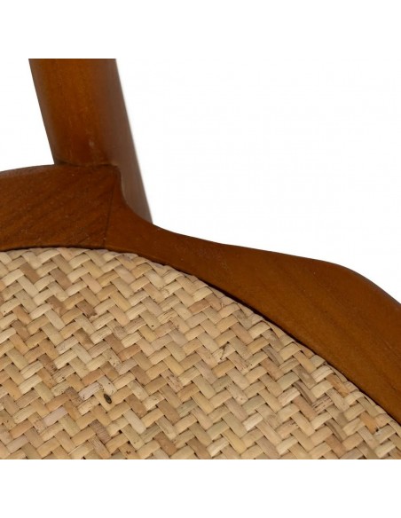 Silla de ratán colonial REXT en madera color miel