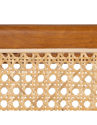Silla de ratán colonial REXT en madera color miel