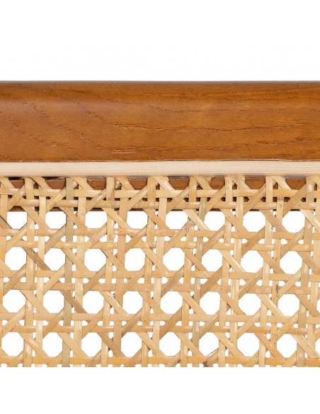 Silla de ratán colonial REXT en madera color miel